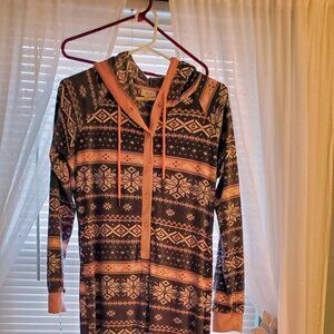 Hooded Velour Onesie Unionsuit Pajamas